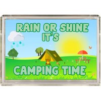 Camping-Liebhaber-Geschenk - Regen Oder Glanz Es Ist Camping-Zeit Neuheit Kühlschrank Magnet Geschenk Für Freund, Der Camping-Urlaub Liebt von ClaresGiftsCreations