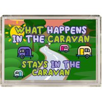 Caravan-Liebhaber-Geschenk - Was Passiert in Der Karawane Bleibt Neuheit Kühlschrank Magnet Geschenk Für Outdoor-Person von ClaresGiftsCreations