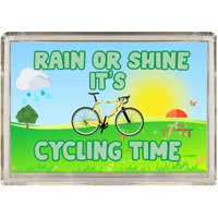 Fahrrad-Liebhaber-Geschenke - Regen Oder Glanz Ist Radfahren Zeit Neuheit Kühlschrank Magnet Geschenk Für Outdoor-Person Bike-Liebhaber Vorhanden von ClaresGiftsCreations