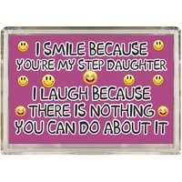 Fun Step Daughter Gifts - I Smile Because You Are My Kühlschrankmagnet Geschenk Für Weihnachten Geburtstag Danke von ClaresGiftsCreations