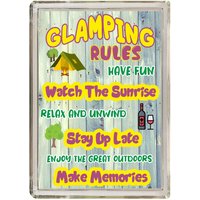 Glamping-Liebhaber-Geschenke - Glamping Regeln Neuheit Kühlschrank Magnet Ideal Geschenk Für Freund, Der Camping Liebt Reise Urlaub Posh von ClaresGiftsCreations