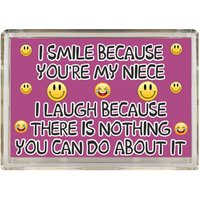 Lustige Nichte Geschenke - Kühlschrankmagnet I Smile Because You Are My Nichtce Geschenk Zum Geburtstag Weihnachten Kleines Für Deine von ClaresGiftsCreations