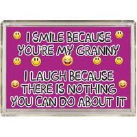 Lustige Oma Geschenk - Neuheit Kühlschrankmagnet I Smile Because You Are My Grandma Für Zum Geburtstag Weihnachten, Muttertag von ClaresGiftsCreations