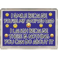 Lustiges Geschenk Für Adoptierte Papa - I Smile Because Your My Adopt Dad Novelty Kühlschrankmagnet Ideales Vatertag Geburtstag Weihnachten von ClaresGiftsCreations