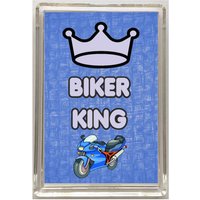 Motorrad-Geschenke Für Ihn - Biker King Neuheit Kühlschrank Magnet Geschenk Outdoor-Person Reisen, Urlaub von ClaresGiftsCreations