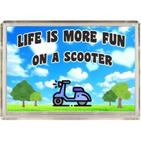 Scooter Moped Geschenke - Das Leben Ist Mehr Spaß Auf Einem Roller Neuheit Kühlschrank Magnet Ich Liebe Meinen Reisen, Urlaub von ClaresGiftsCreations