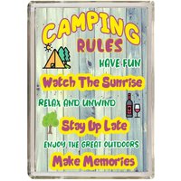 Spaß Camping Geschenk - Regeln Neuheit Kühlschrank Magnet Ideal Für Geburtstag Weihnachten Camping-Liebhaber-Geschenk von ClaresGiftsCreations