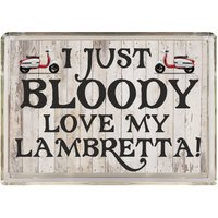 Spaß Lambretta Geschenke - Ich Nur Blutige Liebe Meine Neuheit Kühlschrank Magnet Liebe Meinen Roller Reisen, Urlaub von ClaresGiftsCreations