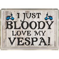 Spaß Vespa Geschenke - Ich Nur Blutige Liebe Meine Neuheit Kühlschrank Magnet Liebe Meinen Roller Reisen, Urlaub von ClaresGiftsCreations