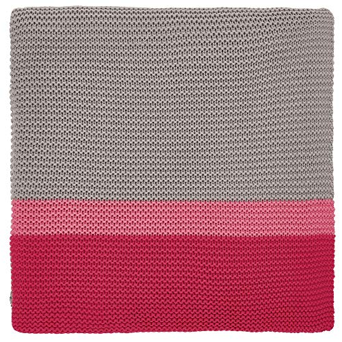 Clarissa Hulse ESPINILLO gestrickter Überwurf, 130 x 170 cm, Hot Pink, 100% Baumwolle, Rose, 130 x 170 von Clarissa Hulse