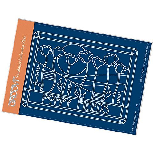 Clarity Stamps Groovi-Teller für Jugendstil, A6, Motiv: Mohnblumen von Clarity Stamps