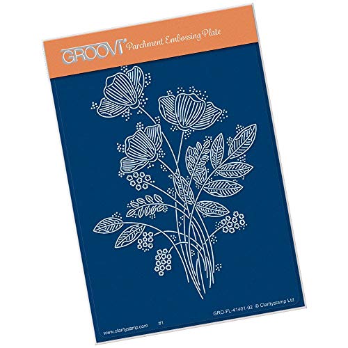 Clarity Stamps Tina's Floral Spray Groovi Teller A6 von Tina Cox von Clarity Stamps