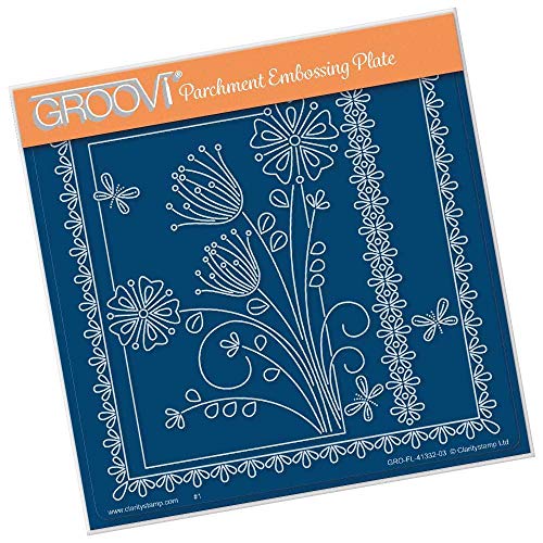 Clarity Stamps Tina's Primrose & Alliums Floral Delight A5-Groovi Teller von Clarity Stamps