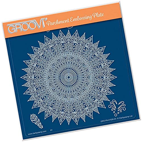 Clarity Stamps Tina's Spiritual Luck Mandala A5 quadratischer Groovi Teller von Clarity Stamps