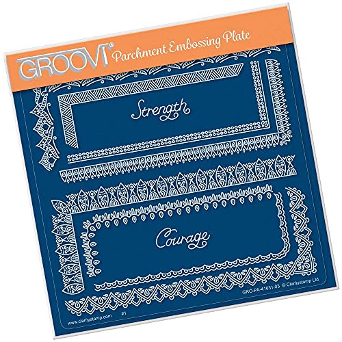 Clarity Stamps Tina's Spiritual Strength Border A5 quadratischer Groovi-Teller von Clarity Stamps