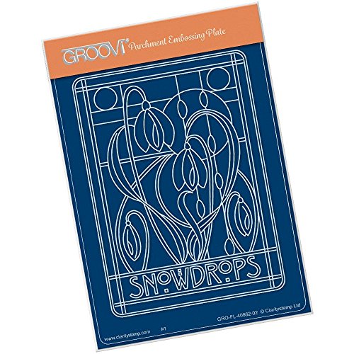 Klare Stempel Art Nouveau A6 Snowdrops Groovi Teller von Clarity Stamps