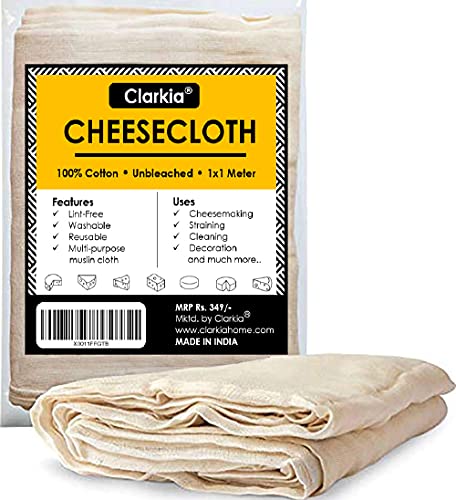 Clarkia Professional Cotton Cheese Cloth Unbleached - 1x1 Meter von Clarkia