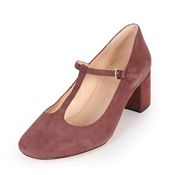 Veloursleder-Pumps 'Orabella Fern' burgund Gr. 37 von Clarks