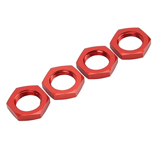 17 mm Radmutter Sechskant Nabenmutter Aluminiumlegierung Ausgezeichnete Starke 4 Stück für 1/8 RC Auto rot von CHDE