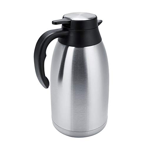 Vakuumisolierter Wassertopf, Thermoskanne, Kaffeekanne 2 l / 1,5 l doppelwandige Teekanne aus Edelstahl für die Aufbewahrung von heißen und kalten Flüssigkeiten(2L) von Clasken