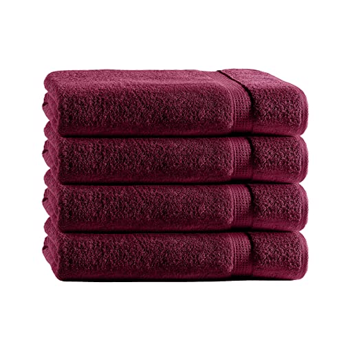 Class Home Collection Frottee Duschtücher 70x140 cm 4er Pack 100% Baumwolle Bordeaux von Class Home Collection