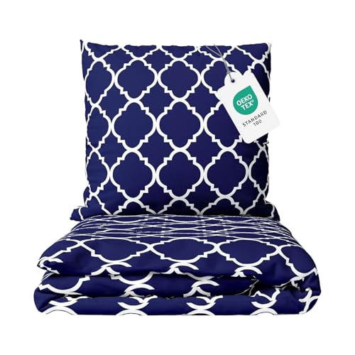 Class Home Collection 155x220 cm - 2-teiliges Renforce Bettwäsche-Set aus Baumwolle mit Reißverschluss, Maroc Design in Blau, für Einzel- und Doppelbetten Class Home Collection 155x220 cm - 2-teiliges Renforce Bettwäsche-Set aus Baumwolle mit Reißverschluss, Maroc Design in Blau, für Einzel- und Doppelbetten von Class Home Collection