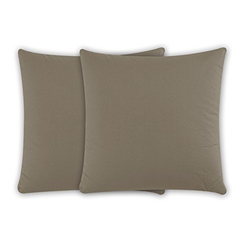 Class Home Collection 2er Set Kissenbezug 40x40 Renforce Baumwolle Taupe von Class Home Collection