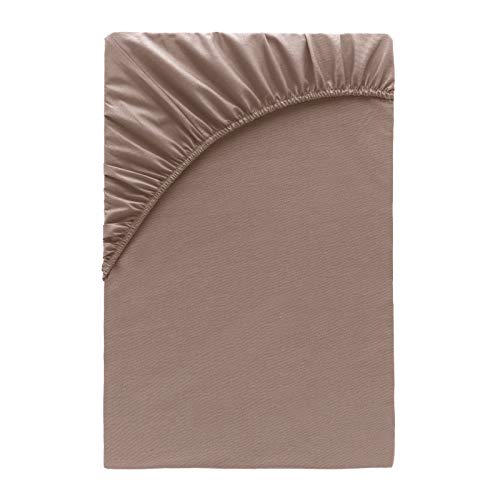 Class Home Collection Spannbettlaken Boxspringbett Wasserbett 180x200cm - 200x220cm Jersey Baumwolle Taupe von Class Home Collection