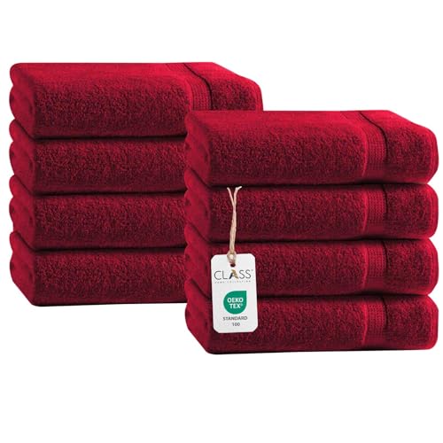 Class Home Collection Frottee Gästetücher 30x50 cm – 10er Set Gästetuch – Besonders weiche & saugfähige Gästetücher aus 100% Baumwolle mit Aufhänger – Rot Class Home Collection Frottee Gästetücher 30x50 cm – 10er Set Gästetuch – Besonders weiche & saugfähige Gästetücher aus 100% Baumwolle mit Aufhänger – Rot von Class Home Collection