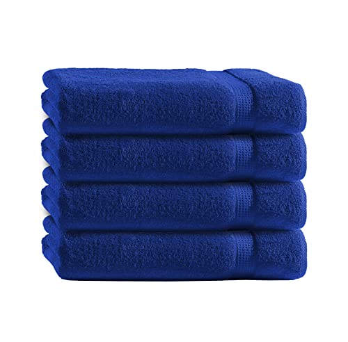 Class Home Collection Frottee Gästetücher 30x50 cm 4er Pack 100% Baumwolle Royalblau von Class Home Collection