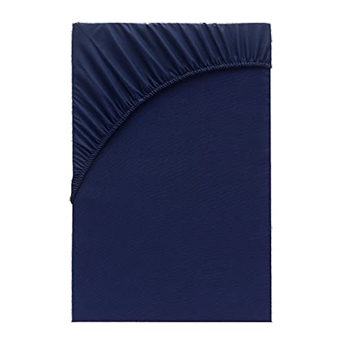 Class Home Collection Spannbettlaken 140x200cm - 160x200cm Jersey Baumwolle Navy von Class Home Collection