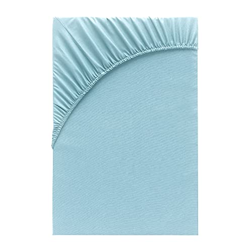 Class Home Collection Spannbettlaken 140x200cm - 160x200cm Jersey Baumwolle Aqua Blau von Class Home Collection