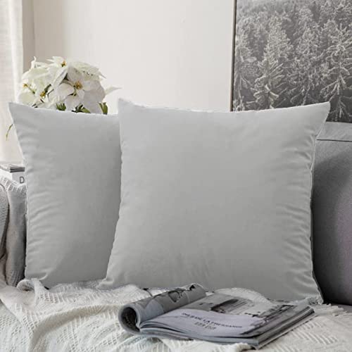 Class Home Collection Kissenbezug 40x80 Baumwolle 2er Set Renforce Kissenbezüge mit Reißverschluss weich Kopfkissenbezug (Silber, 40x40 cm) von Class Home Collection