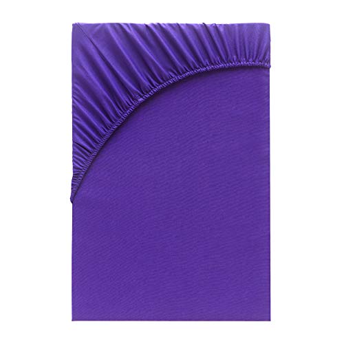 Class Home Collection Spannbettlaken 180x200cm - 200x200cm Jersey Baumwolle Lila Class Home Collection Spannbettlaken 180x200cm - 200x200cm Jersey Baumwolle Lila von Class Home Collection