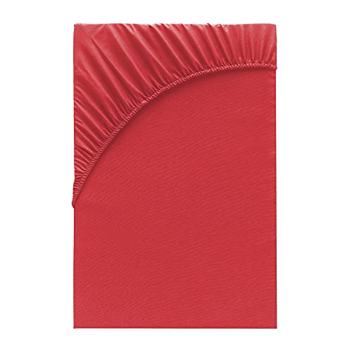 Class Home Collection Spannbettlaken 180x200cm - 200x200cm Jersey Baumwolle Rot von Class Home Collection