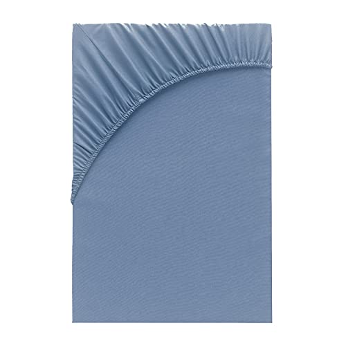 Class Home Collection Spannbettlaken 90x200cm - 100x200cm Jersey Baumwolle Rauchblau von Class Home Collection