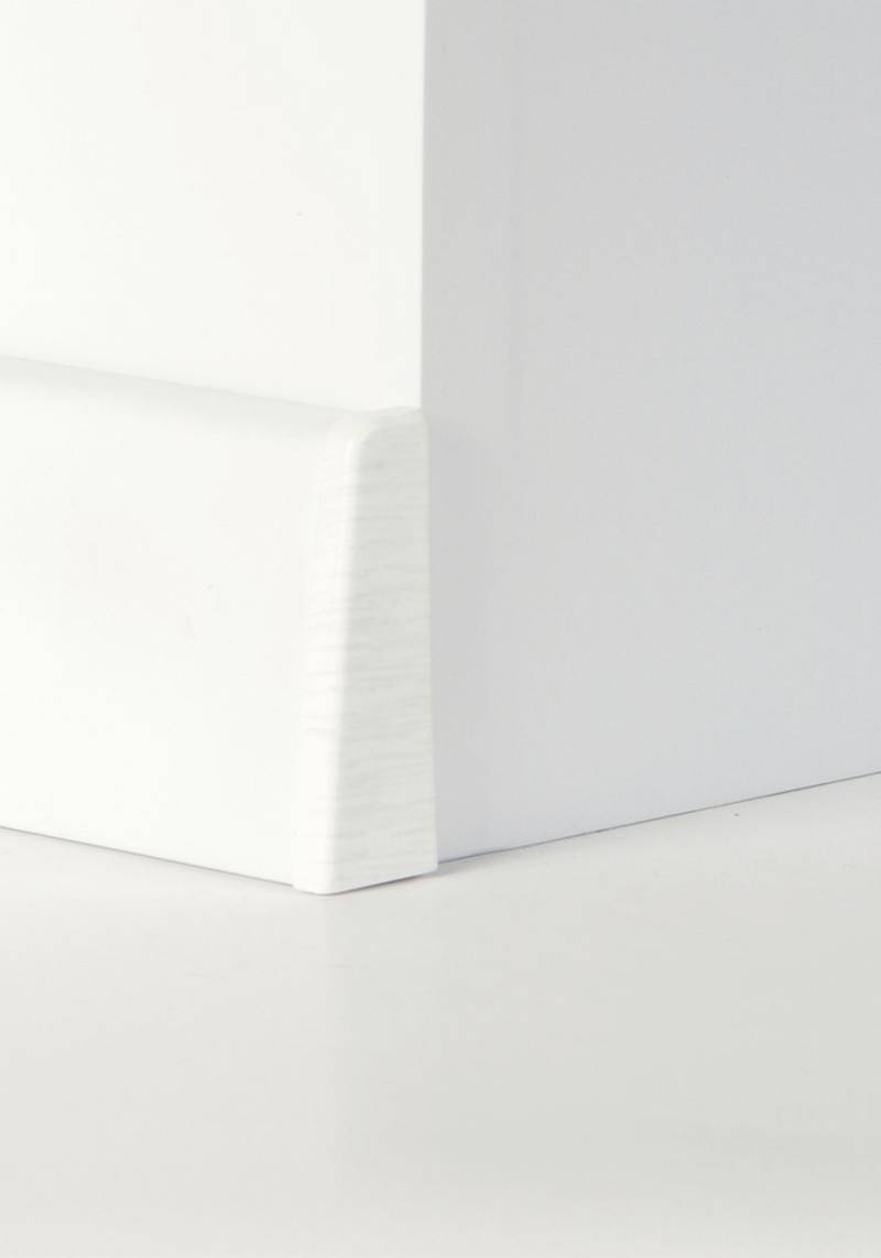 Classen Endkappe für Clip-Laminatleiste foliert 58 x 19 mm weiß Holzpore von Classen