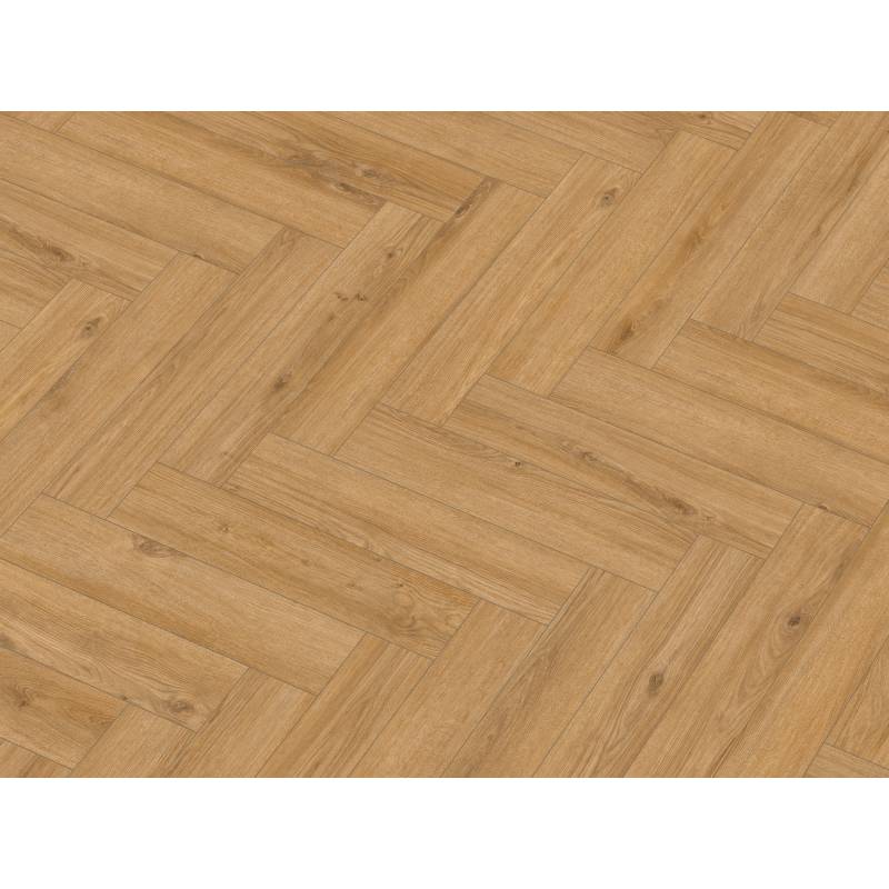 Classen Laminat Fischgrät 'Ville Prades' Eiche dunkelbraun 8 mm von Classen