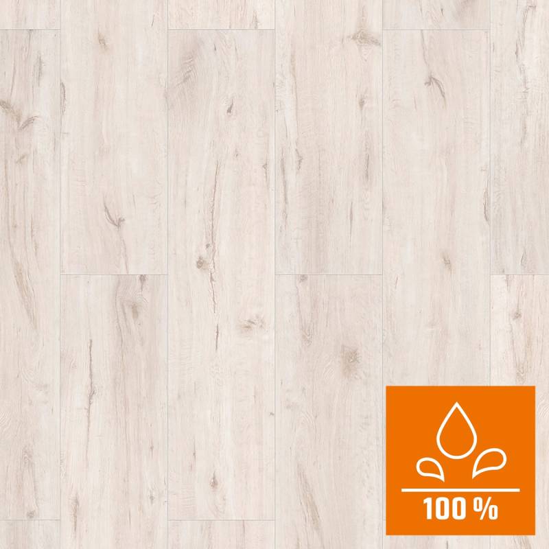 Classen Laminatboden Wasserresistent Eiche Weiß Holz von Classen