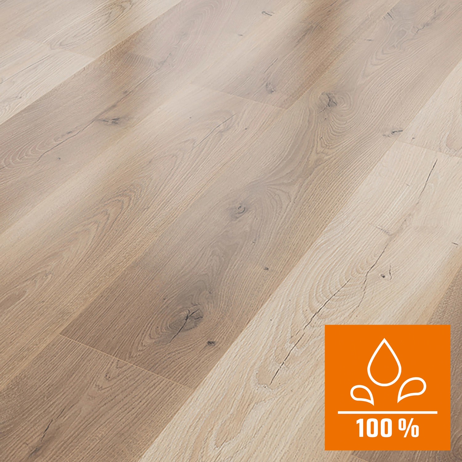 Classen Laminatboden Wasserresistent Oak Light Brown Mix Landhausdiele von Classen