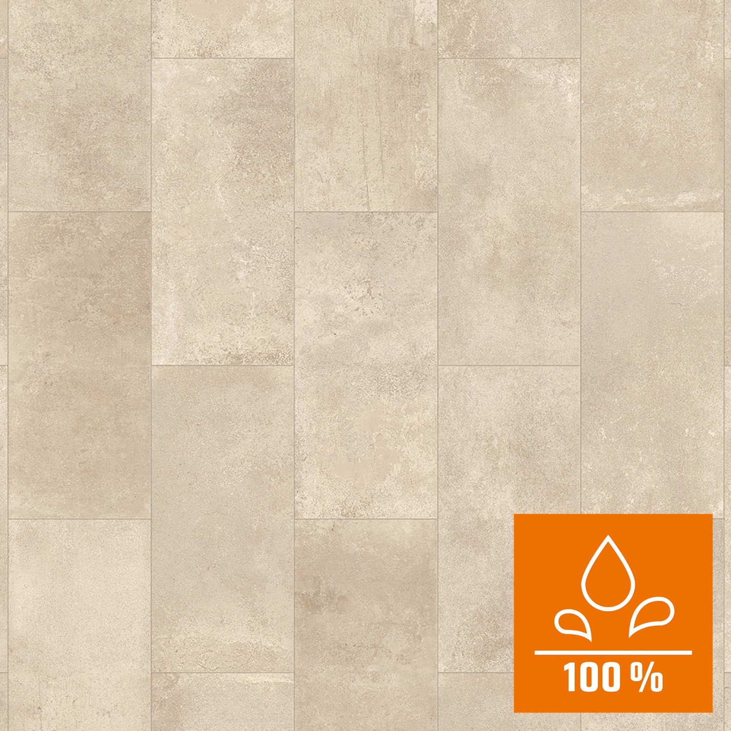 Classen Laminatboden Wasserresistent Zementestrich Beige Fliese Stein von Classen