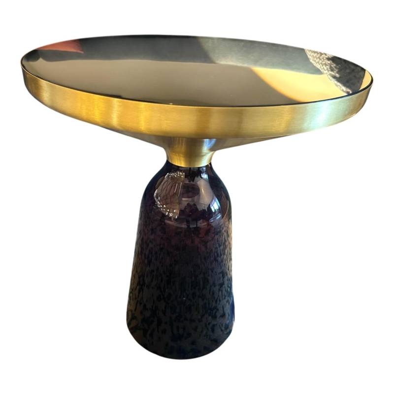 Beistelltisch Bell Side Table Kristallglas mit Messingaufsatz Palette Schwarz von ClassiCon
