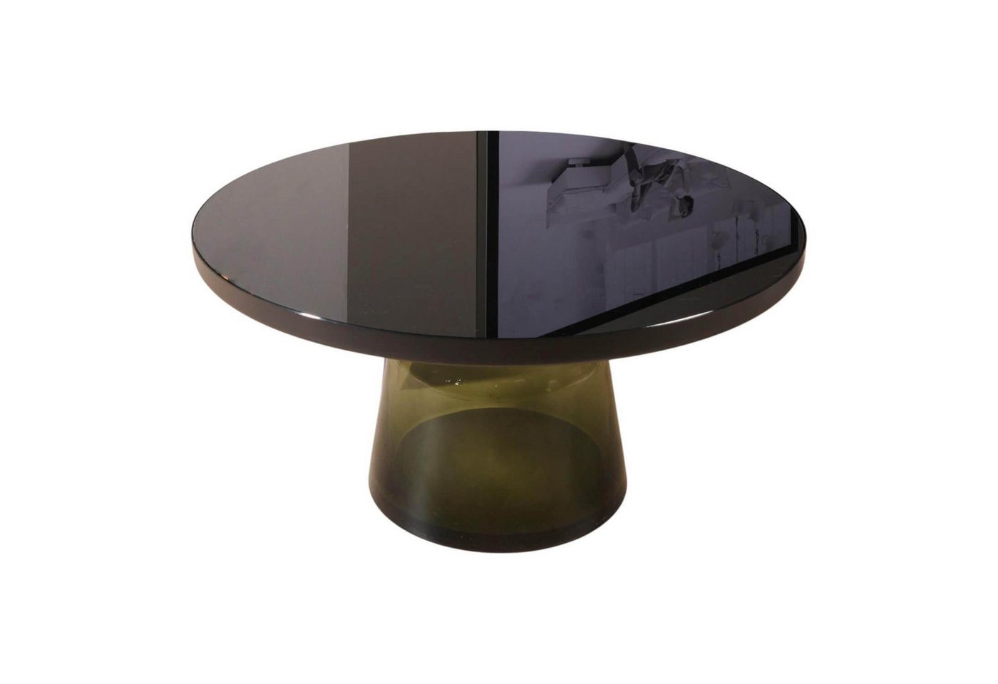 ClassiCon Couchtisch Couchtisch Bell Glasplatte Schwarz Gestell Stahl Schwarz von ClassiCon