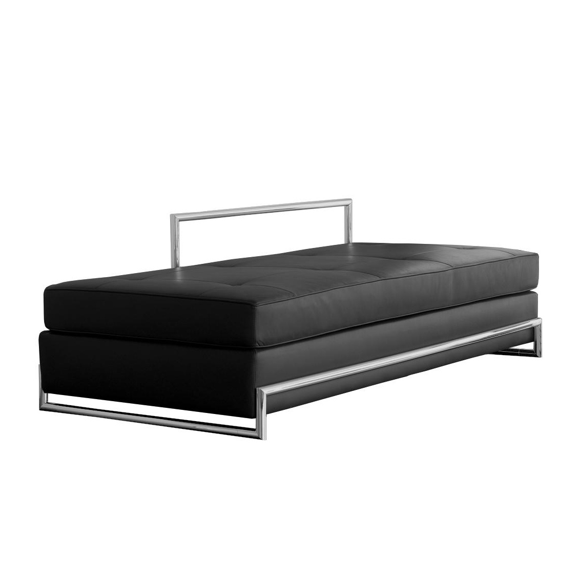 ClassiCon - Day Bed Grand Liegesofa Leder - schwarz/Leder Classic schwarz/200x60x90cm/lose Matratze/Gestell verchromt von ClassiCon