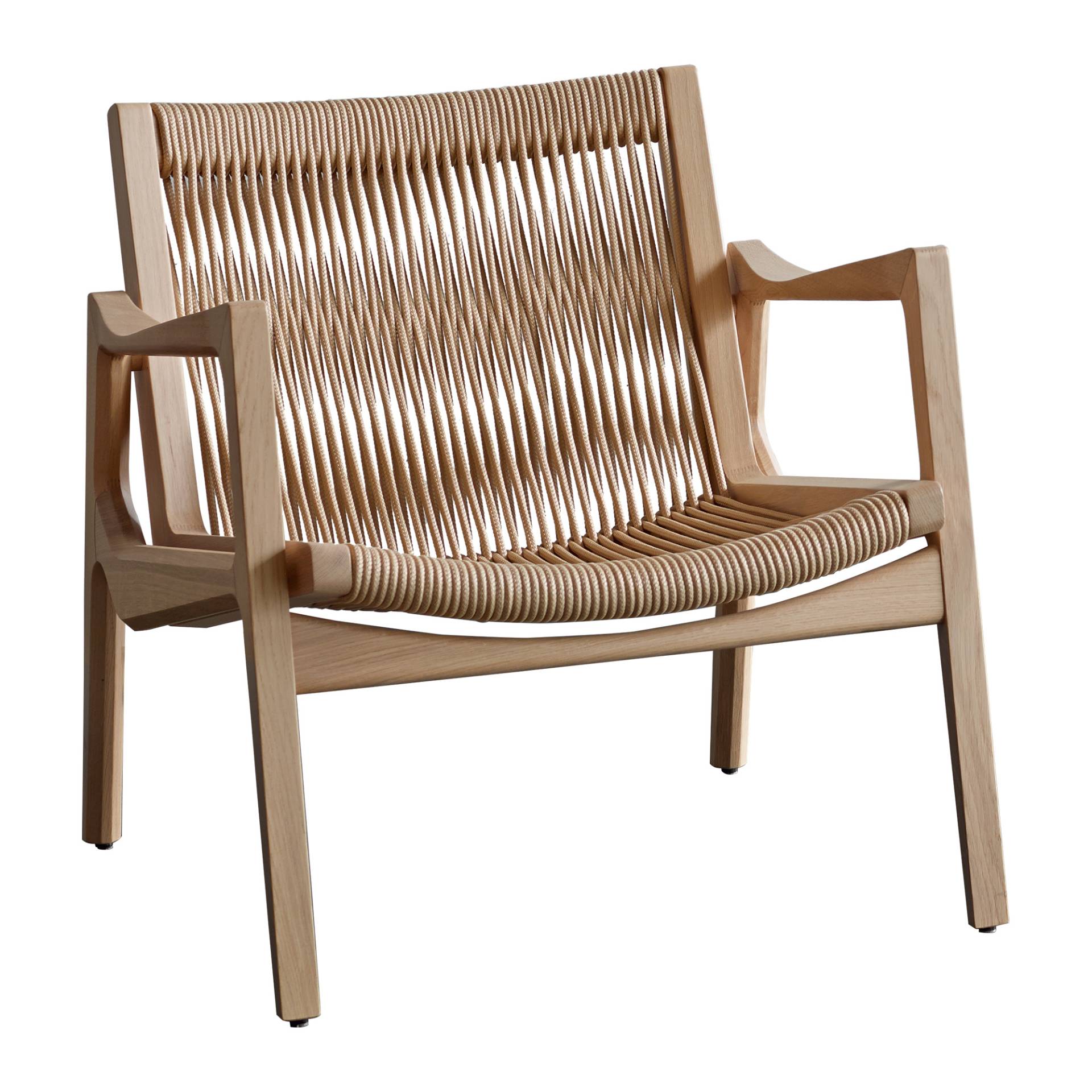 ClassiCon - Euvira Lounge Chair - Eiche natur/hanffarbende Kordel von ClassiCon