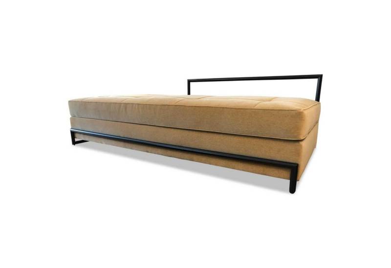 ClassiCon Recamiere Sofa Day Bed Stoff Dedar Dante Senape Curry Gestell Stahl Schwarz von ClassiCon