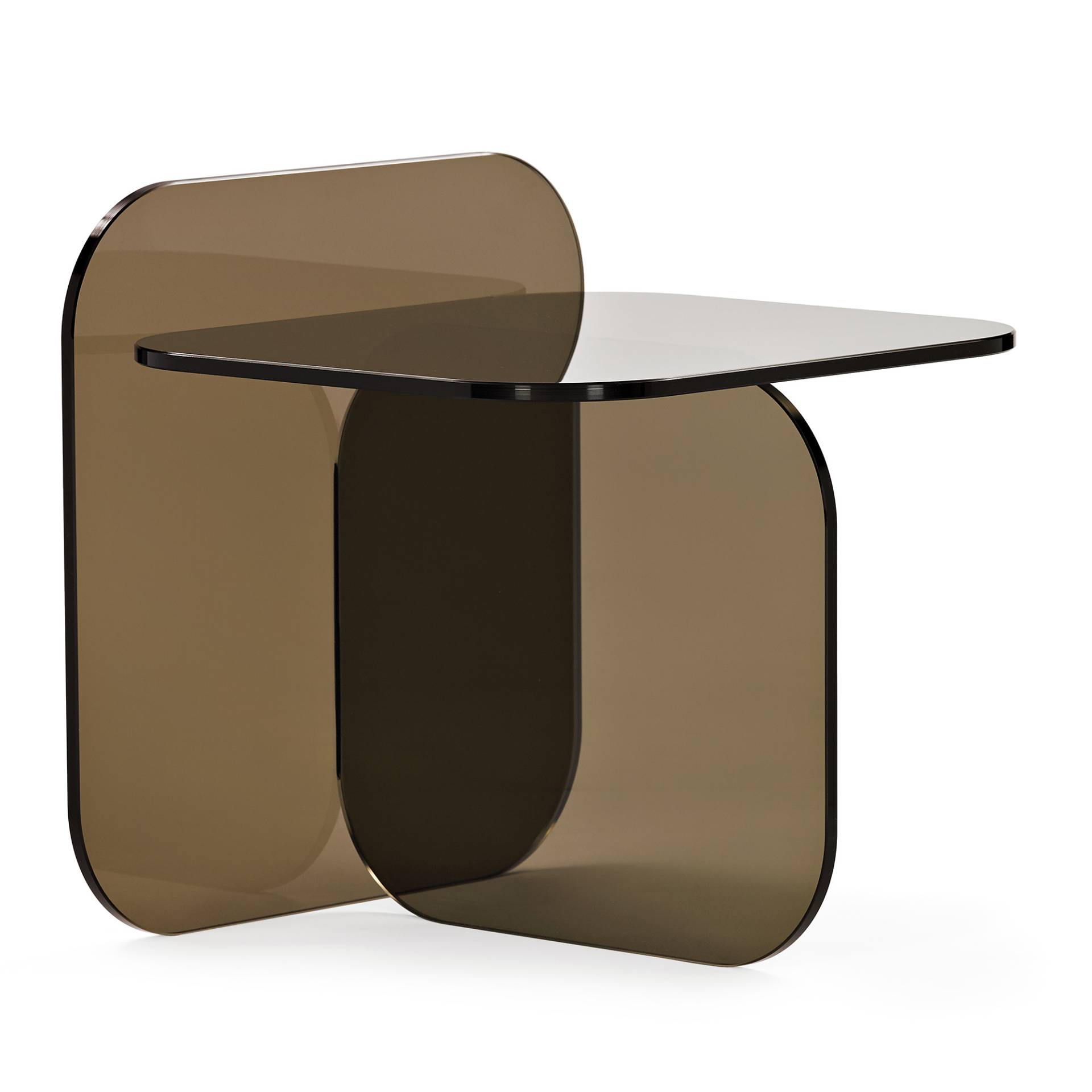 ClassiCon - Sol Beistelltisch Parsolglas - bronze/Tischplatte 1,2cm/BxHxT 50x51x46cm von ClassiCon
