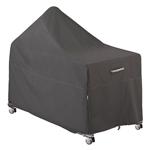 Classic Accessories 55-420-015101-EC Ravenna Kamado Keramikgrill mit versetzter Tischabdeckung Premium Outdoor Grillabdeckung mit strapazierfähigem und wasserabweisendem Stoff, Taupe, Groß von Classic Accessories