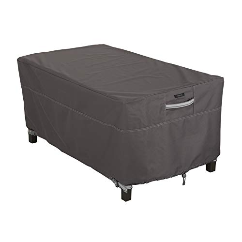 Classic Accessories Ravenna Beistelltisch Outdoor Hülle, Lounge Abdeckung für Sofa Tische, Reißfestes Material mit Belüftungsöffnungen, Schutz vor Wetterbedingungen, Dunkle Taupe (122 x 64 x 46 cm) von CLASSIC ACCESSORIES