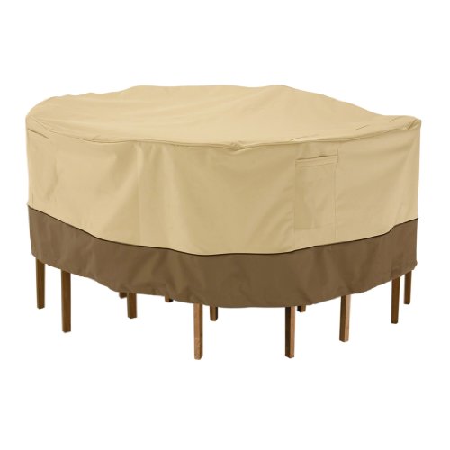 Classic Accessories Veranda wasserabweisende Abdeckung für rundes Gartentisch & Stühle-Set, Pebble/Bark/Earth (238cm, groß) Classic Accessories Veranda wasserabweisende Abdeckung für rundes Gartentisch & Stühle-Set, Pebble/Bark/Earth (238cm, groß) von CLASSIC ACCESSORIES
